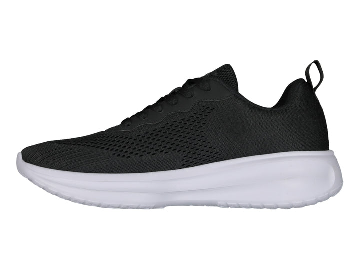 Tenis Charly Road Casual color negro con suela blanca y tejido de malla.