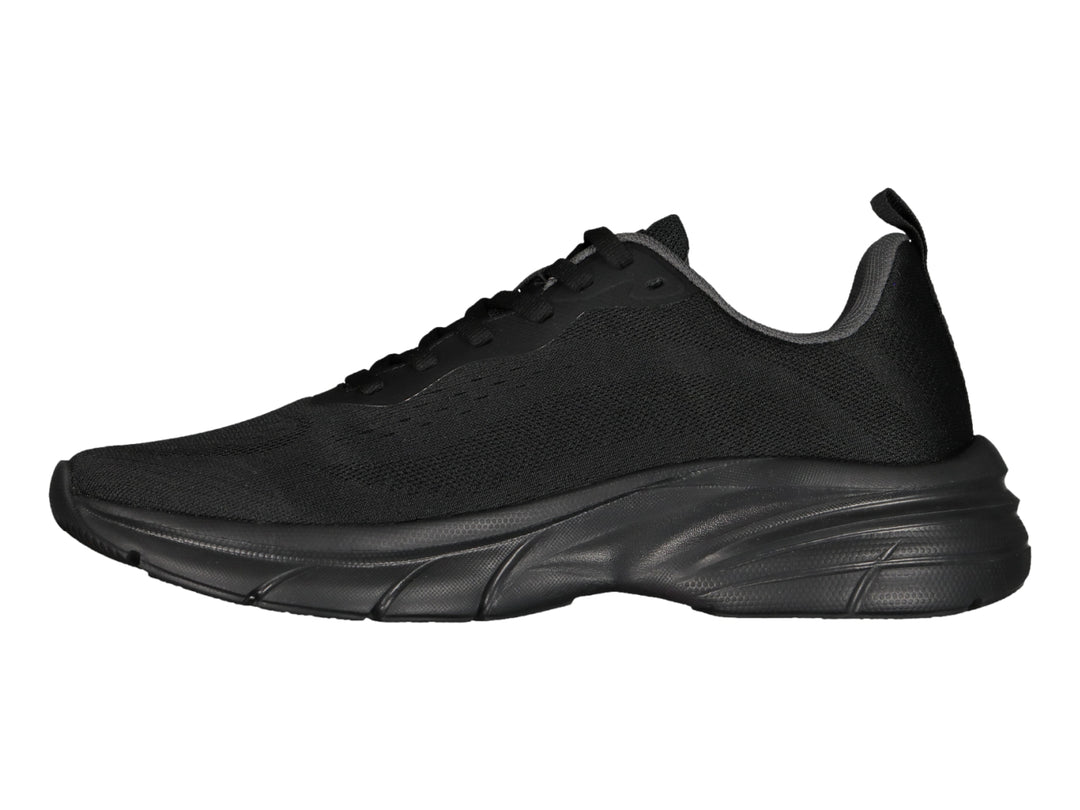 Tenis deportivos Charly Light Sport color negro con tejido de malla y suela robusta.