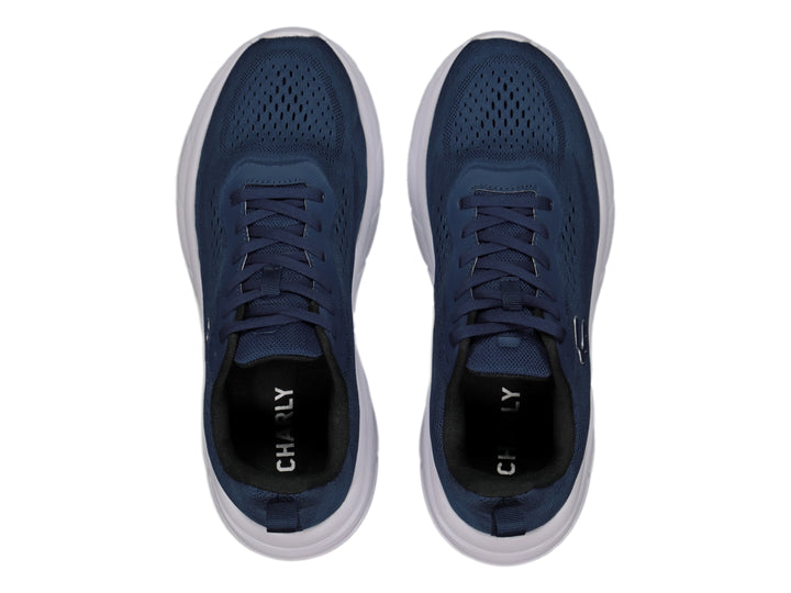 Tenis deportivos Charly Light Sport en color azul marino con suela blanca.