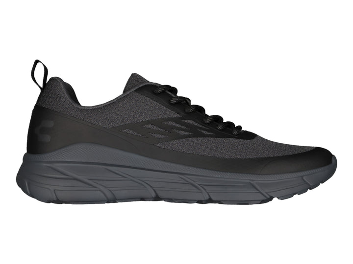 Tenis deportivos Charly Light Sport en color negro con malla transpirable y suela gruesa.
