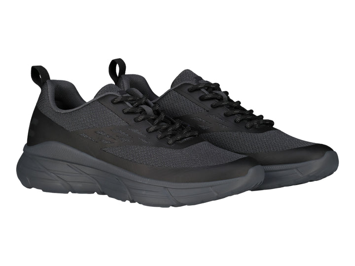 Tenis deportivos Charly Light Sport en color negro con malla transpirable y suela gruesa.