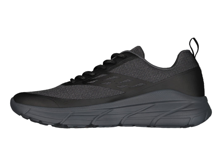 Tenis deportivos Charly Light Sport en color negro con malla transpirable y suela gruesa.