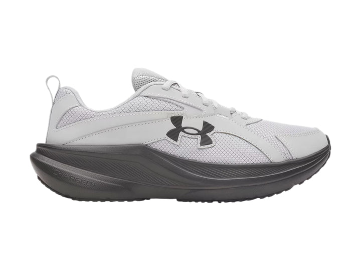 Tenis deportivos Under Armour Assert 11 color gris con suela gris oscuro.