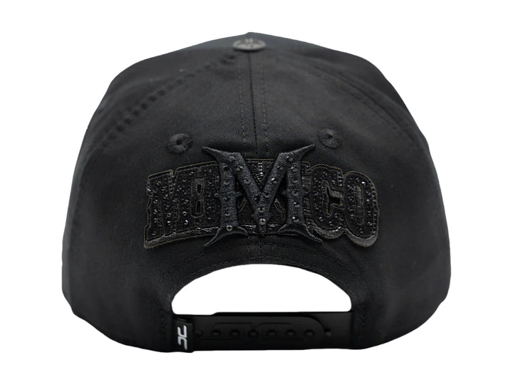 Gorra negra JC Hats con parche de México en verde y blanco y bordado 2026 en la visera.