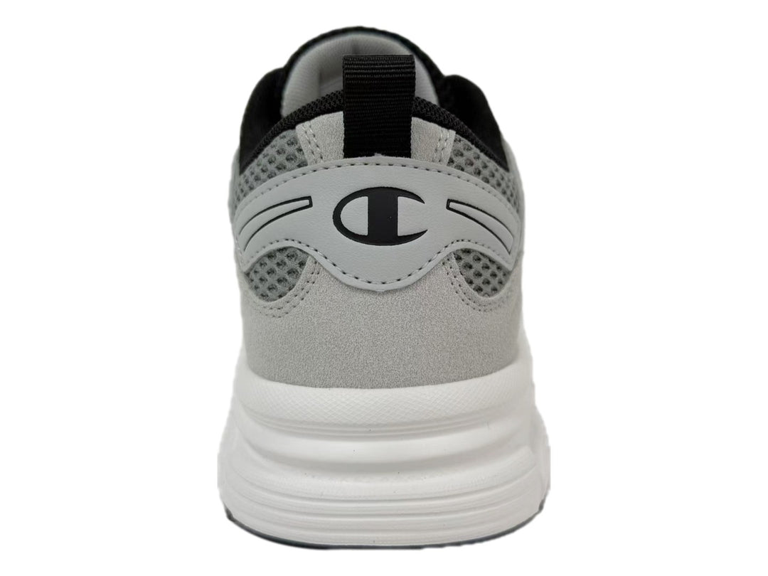 Tenis Champion Libranta en color gris con detalles en negro y suela blanca gruesa