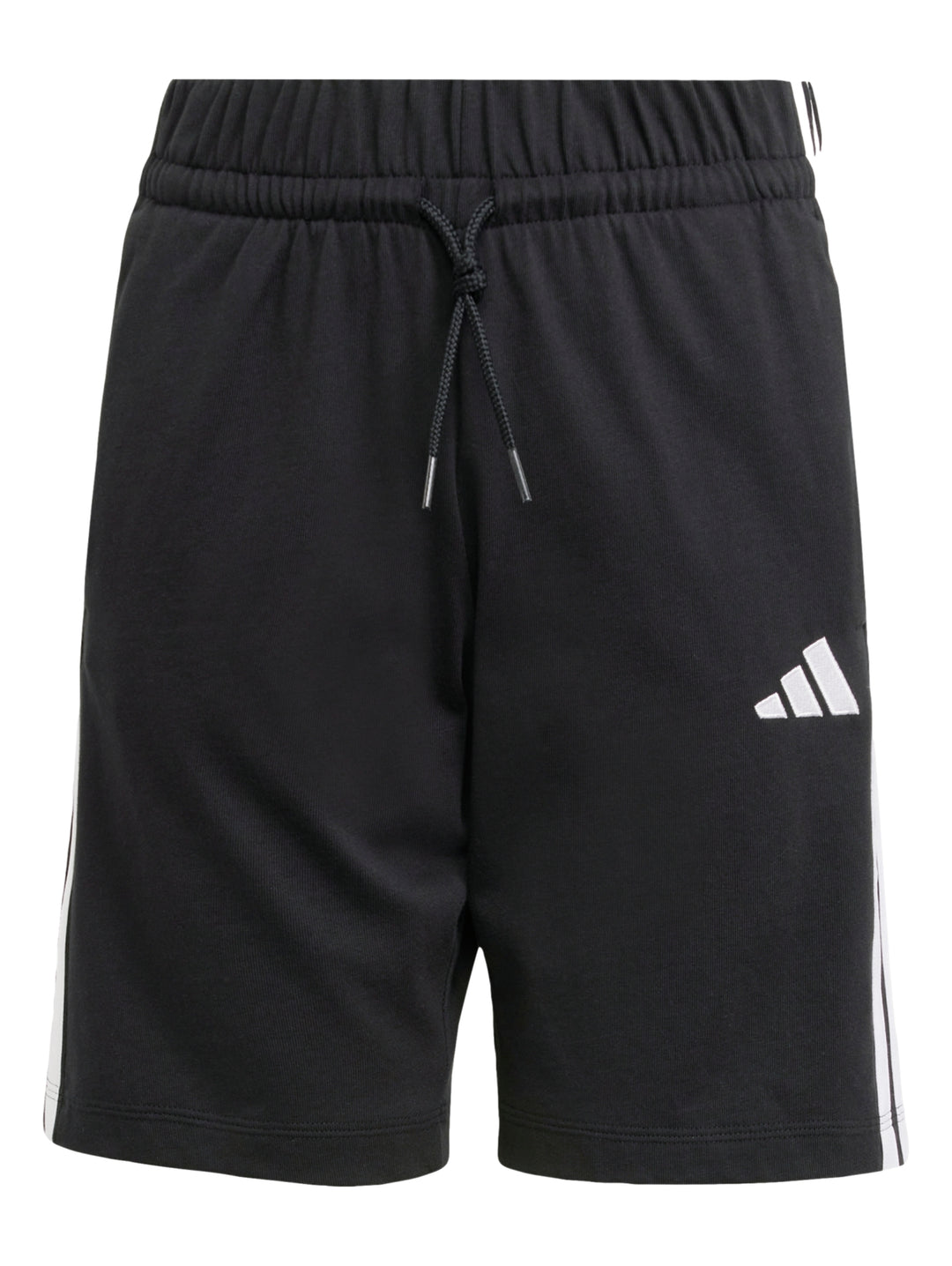 Shorts deportivos Adidas color negro con detalles en blanco.