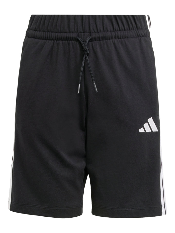 Shorts deportivos Adidas color negro con detalles en blanco.
