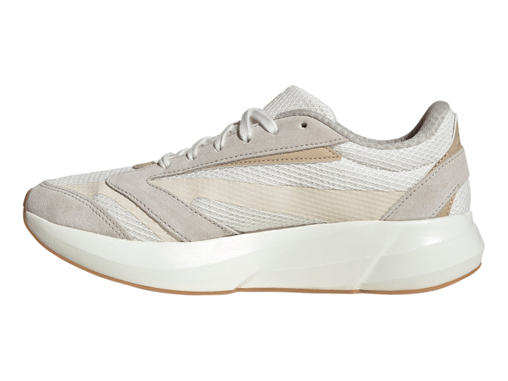 Tenis Adidas Lightshift 2.0 color blanco con detalles beige y suela blanca.