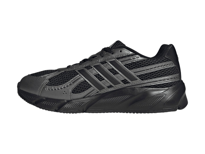 Tenis Adidas Technochaos 2000 en color negro con detalles en gris metálico y suela Cloudfoam
