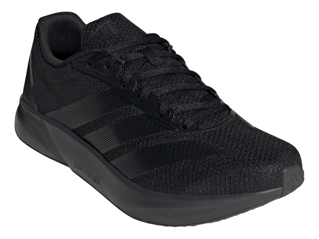 Tenis deportivos Adidas Duramo RC2 en color negro, vista lateral sobre fondo blanco.