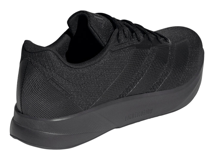 Tenis deportivos Adidas Duramo RC2 en color negro, vista lateral sobre fondo blanco.
