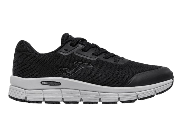Tenis deportivos Joma Zen 2601 en color negro con suela gris claro.