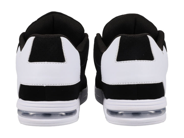 Tenis DC Shoes DC Command color negro con detalles y suela blanca.