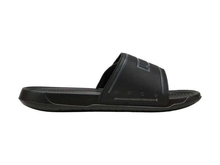 Sandalia PUMA RoyalCat Comfort 2 de color negro, vista lateral sobre fondo blanco.