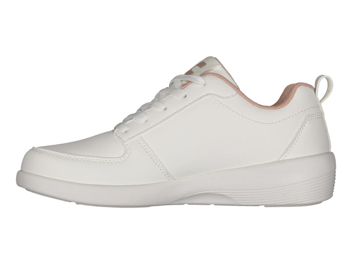 Tenis deportivos Charly color blanco con detalles en rosa y laterales perforados