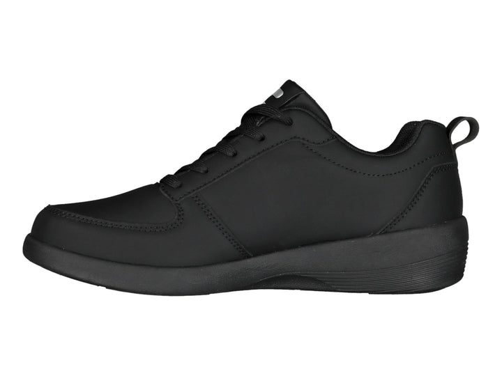 Tenis deportivos Charly color negro total con detalles perforados en los laterales y suela mate.