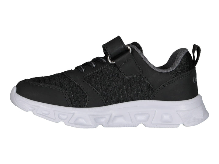 Tenis Charly Light Sport en color negro con suela blanca y cierre de velcro