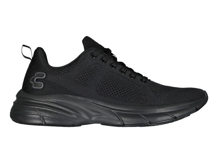 Tenis Charly Light Sport en color negro total con tejido transpirable y suela deportiva