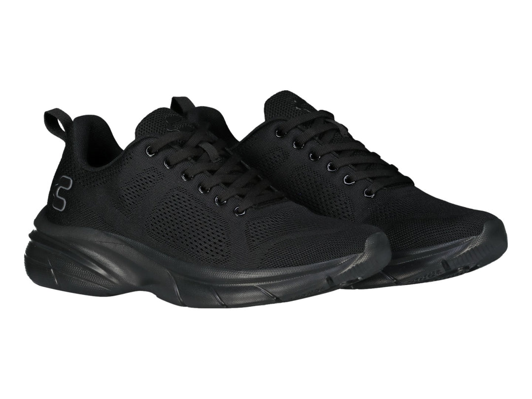 Tenis Charly Light Sport en color negro total con tejido transpirable y suela deportiva