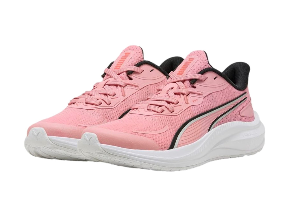 Tenis PUMA Skyrocket Lite 2 JR en color rosa con suela blanca y detalles en negro para junior.