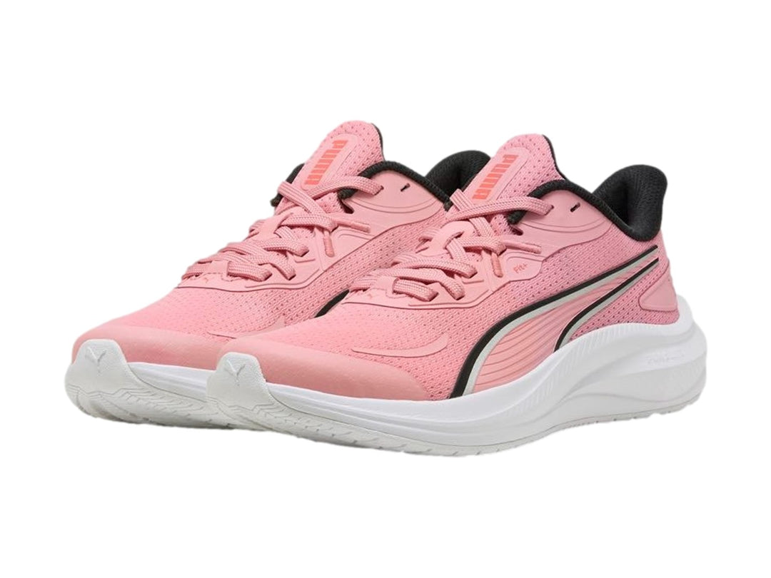 Tenis PUMA Skyrocket Lite 2 JR en color rosa con suela blanca y detalles en negro para junior.