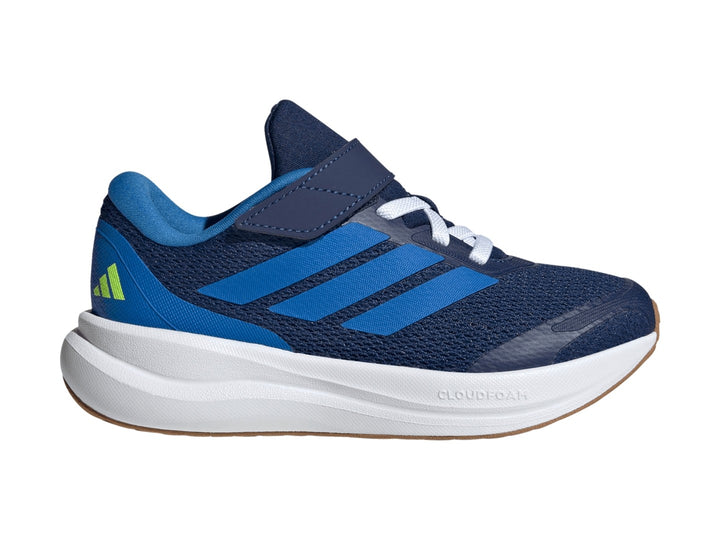 Tenis Adidas Runfalcon 6 C en color azul oscuro con detalles en azul brillante y suela blanca.