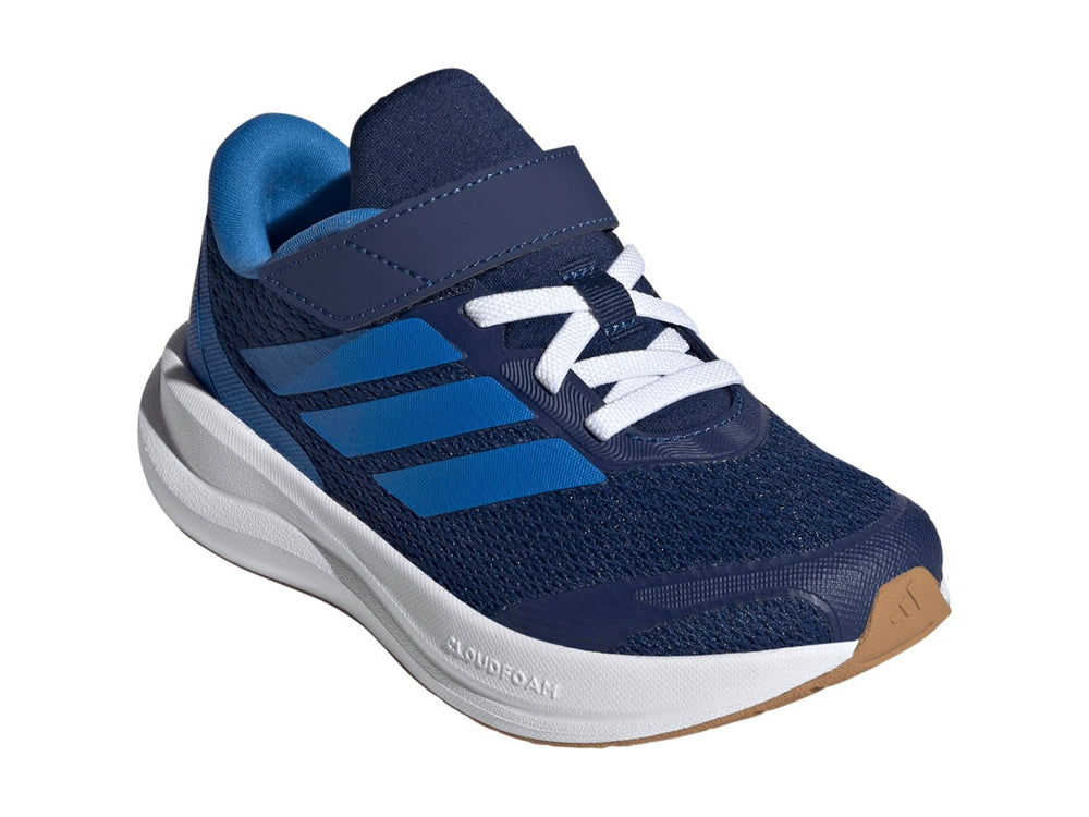 Tenis Adidas Runfalcon 6 C en color azul oscuro con detalles en azul brillante y suela blanca.
