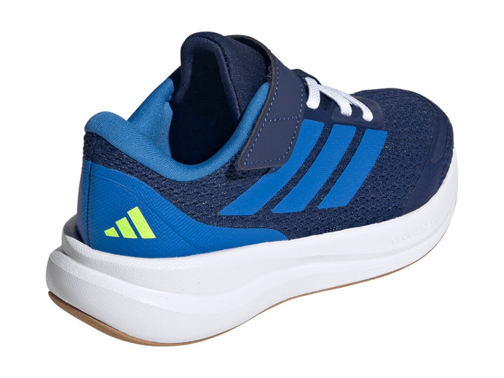 Tenis Adidas Runfalcon 6 C en color azul oscuro con detalles en azul brillante y suela blanca.