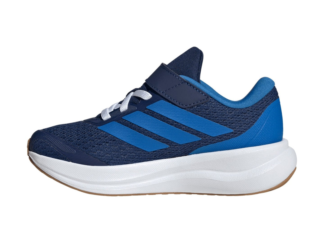 Tenis Adidas Runfalcon 6 C en color azul oscuro con detalles en azul brillante y suela blanca.