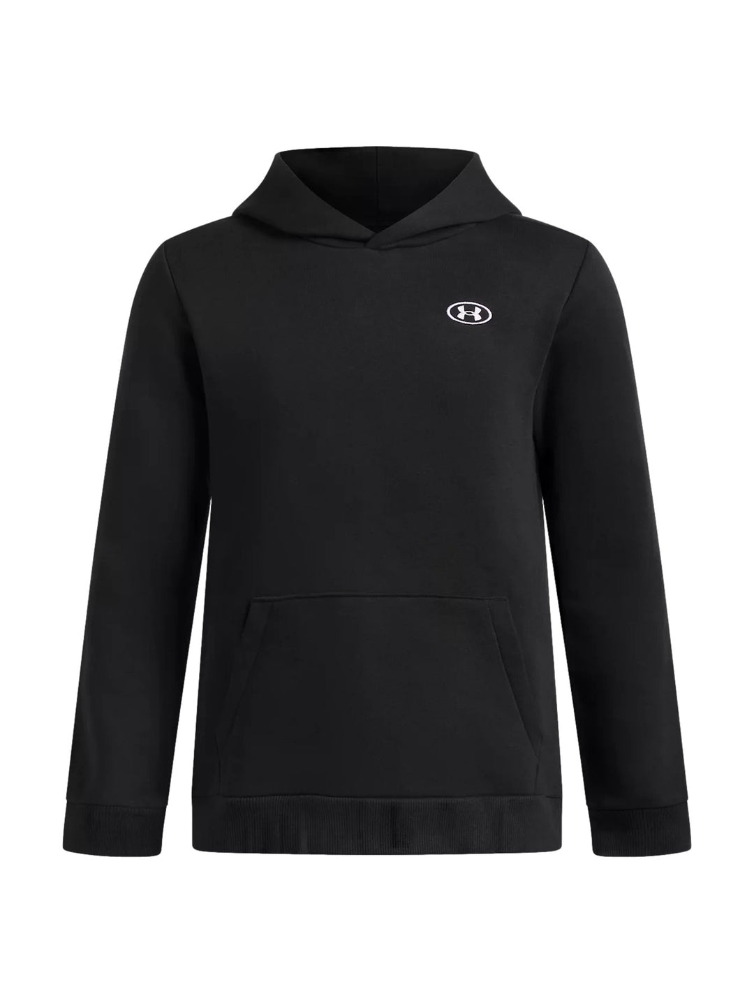 Sudadera deportiva Under Armour color negro con capucha y bolsillo frontal