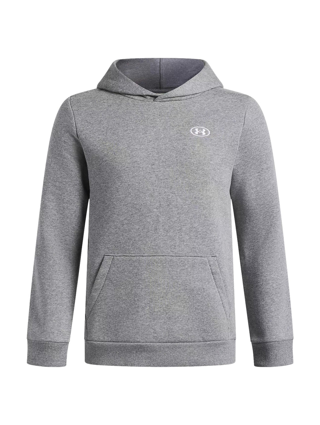 Sudadera Under Armour color gris con capucha y bolsillo frontal