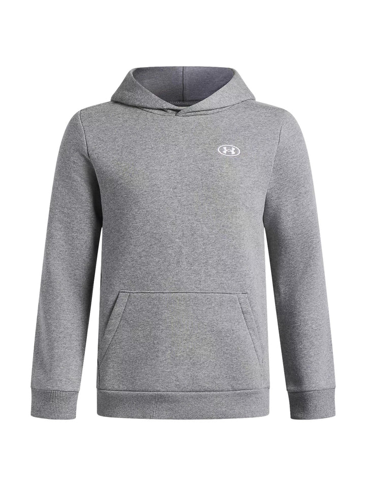 Sudadera Under Armour color gris con capucha y bolsillo frontal