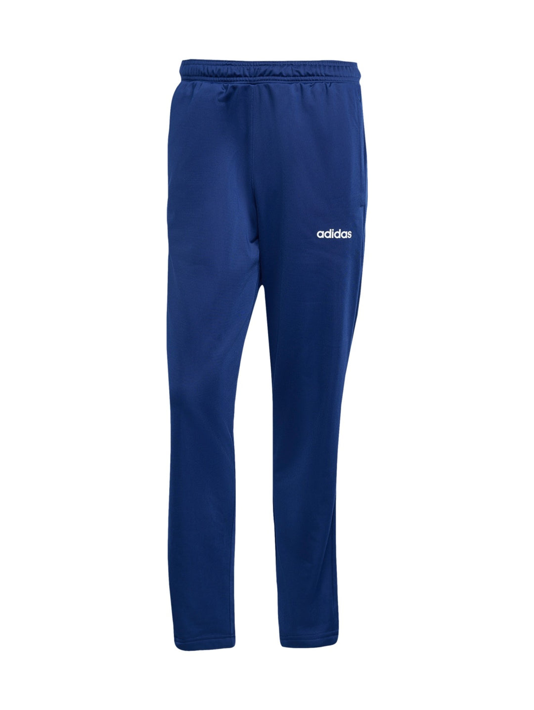 Conjunto deportivo Adidas azul compuesto por chaqueta con cierre y pantalón largo para hombre.