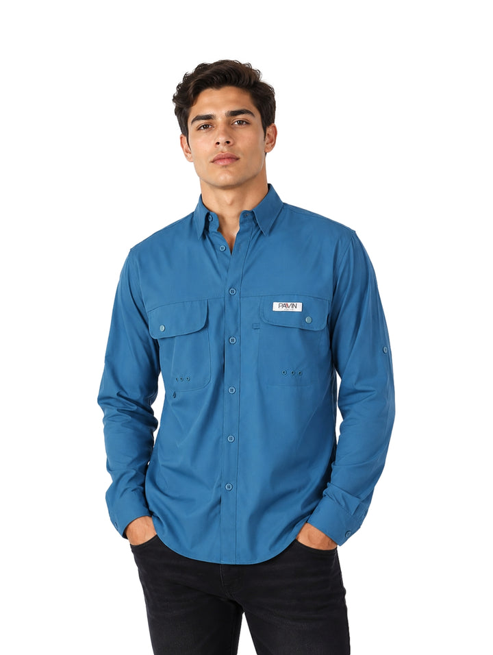 Camisas Pavini Camisa Teal para Hombre